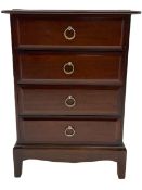 Pair of Stag Minstrel mahogany four drawer chests
