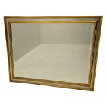 Rectangular wall mirror in gilt and silvered frame