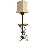 Mid 20th century gilt metal and onyx standard lamp