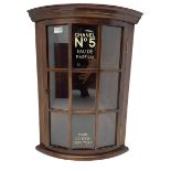 20th century mahogany bow front corner display cabinet