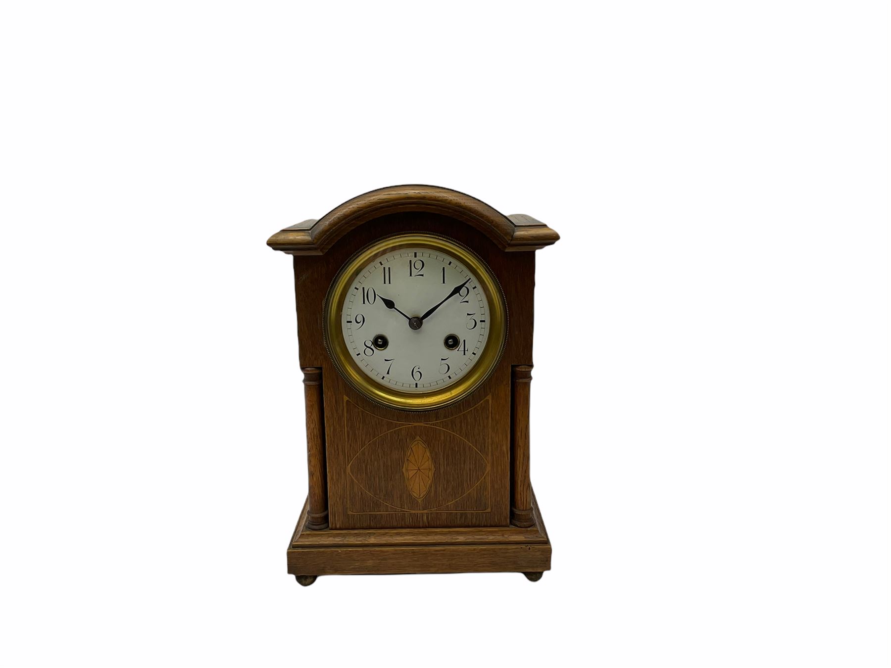 An early 20th century eight-day German (Junghans) mantle clock