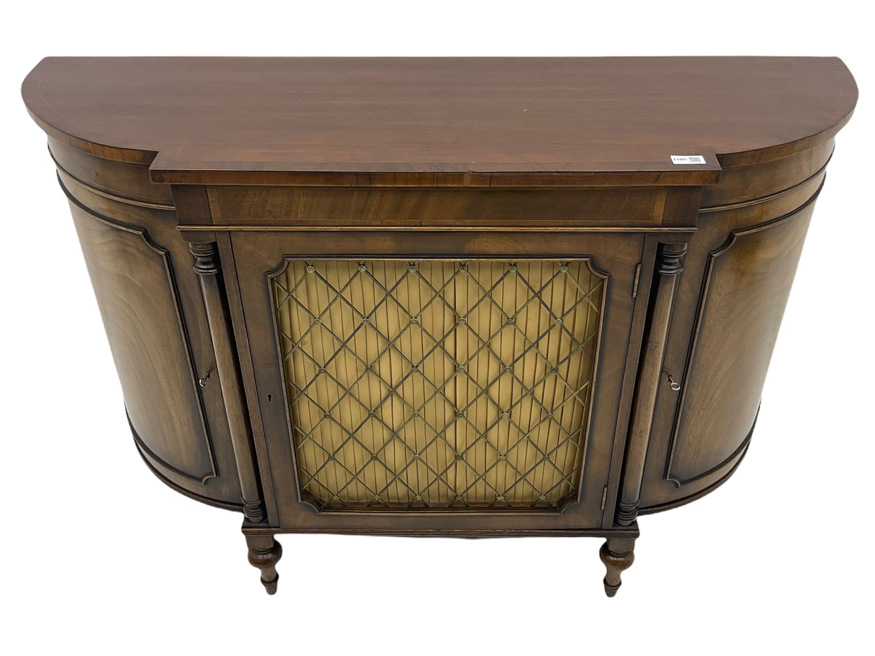 Regency style mahogany credenza side cabinet - Image 2 of 4