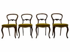 Set of four Victorian rosewood chairs