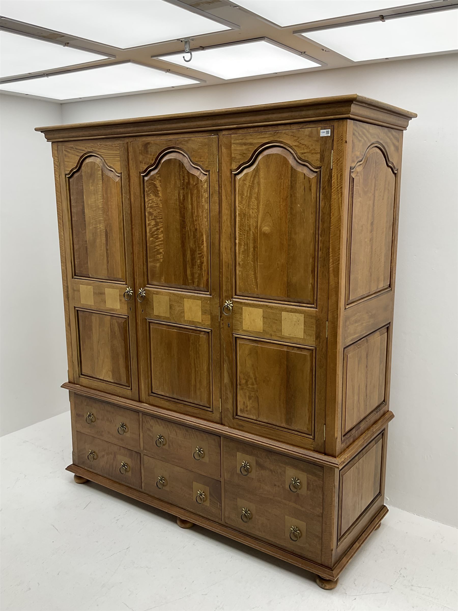 Barker and Stonehouse mango wood and flagstone triple wardrobe - Image 3 of 3