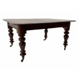 Victorian mahogany extending dining table