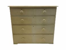 Victorian painted pine four drawer chest
