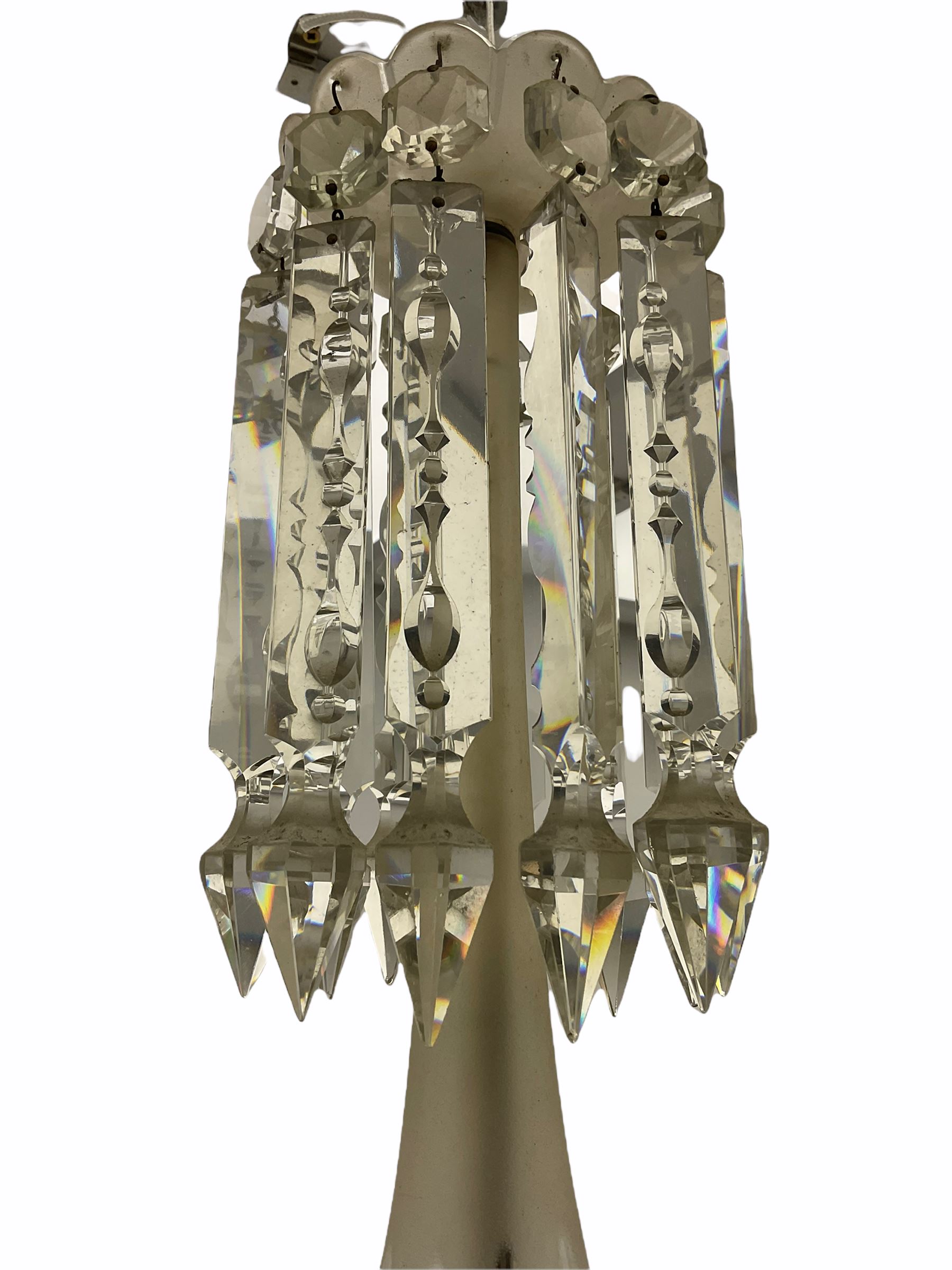 Mid 20th century Scandinavian glass chandelier - Image 4 of 7