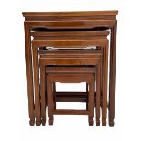 Chinese rosewood nest of four tables