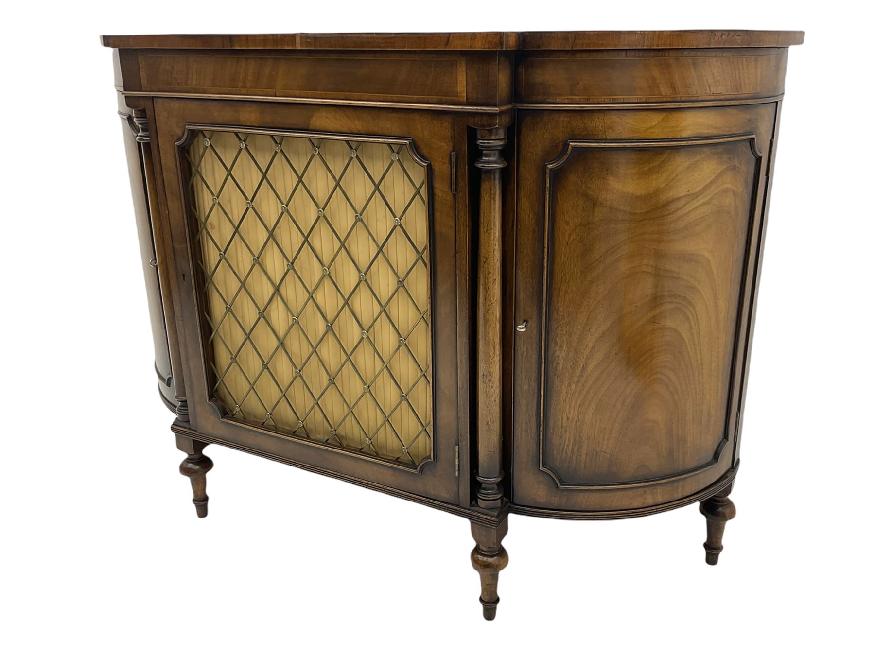 Regency style mahogany credenza side cabinet - Image 3 of 4