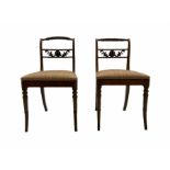 Pair of Regency rope twist back bedroom side chairs