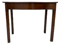 19th century mahogany serpentine side table