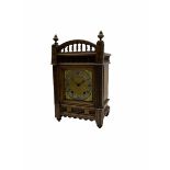 A late 19th century Winterhalder & Hofmeier quarter striking eight-day mantle clock striking the hou