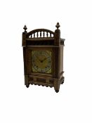 A late 19th century Winterhalder & Hofmeier quarter striking eight-day mantle clock striking the hou