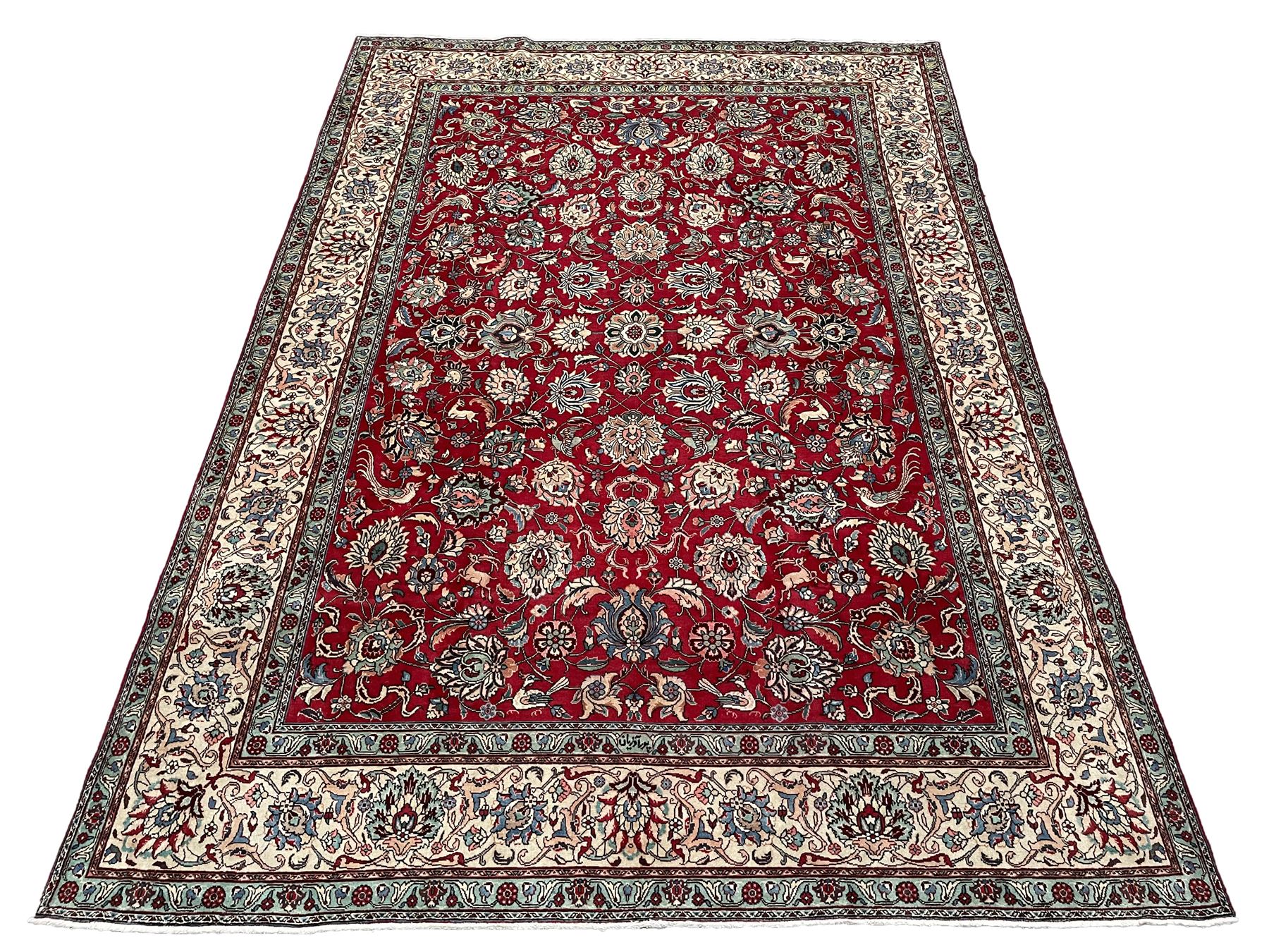 Large Persian Tabriz carpet