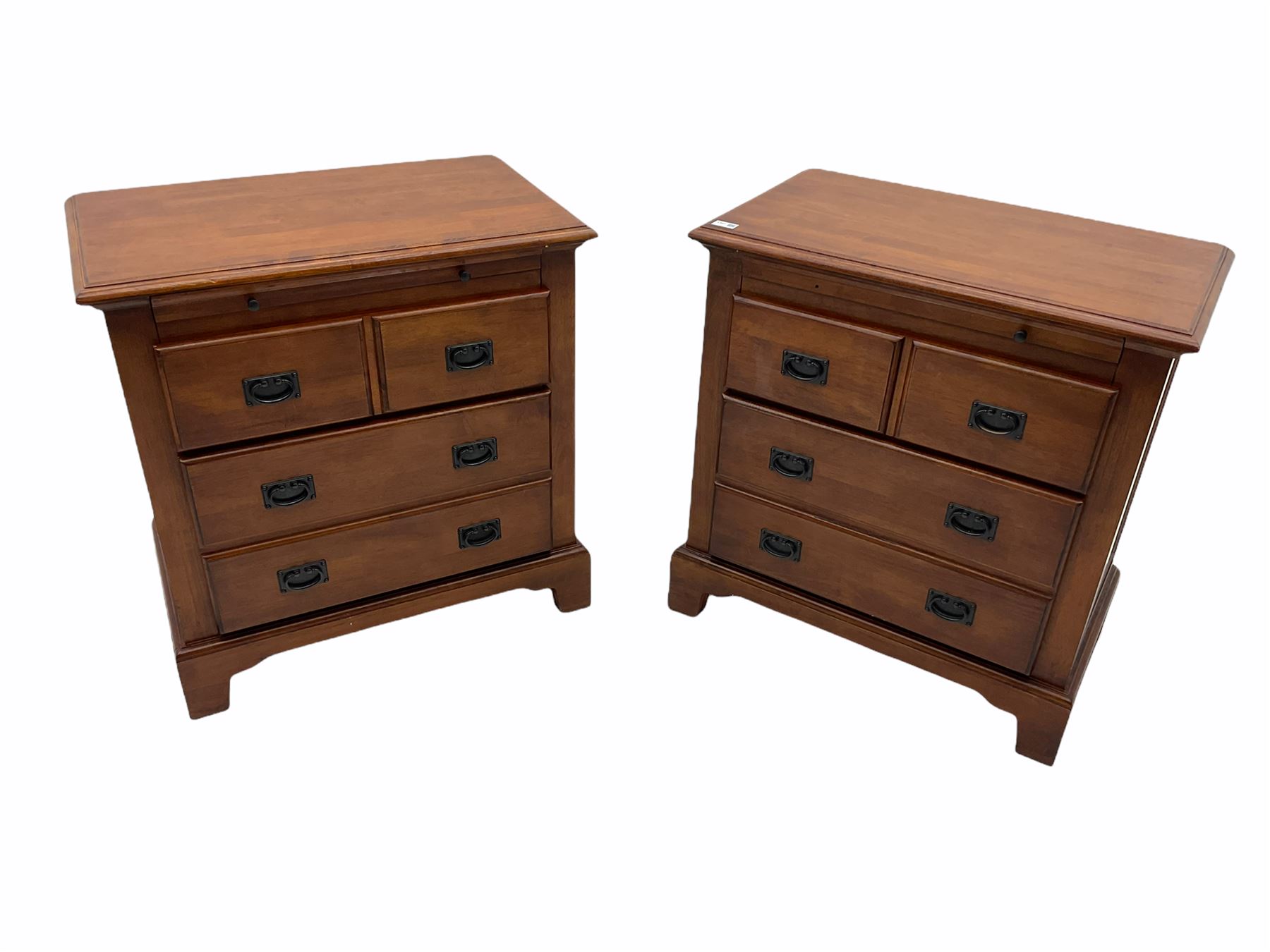 Pair of hardwood lamp chests - Image 2 of 2