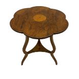 Late 19th century inlaid rosewood centre table