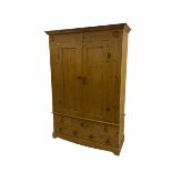 Pine double wardrobe