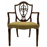 Georgian mahogany elbow chair