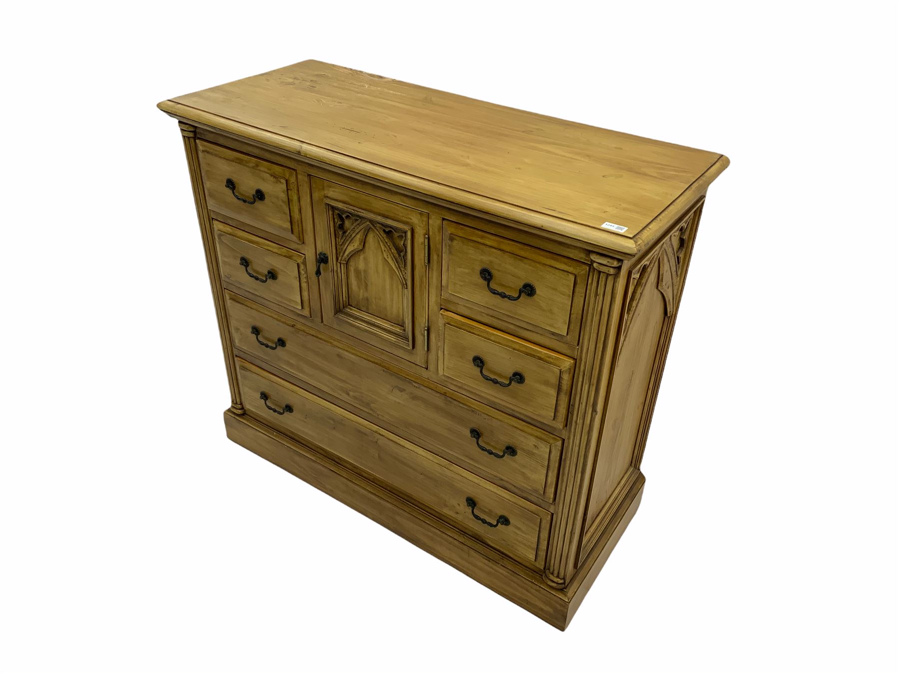 Polished pine chest - Image 2 of 3