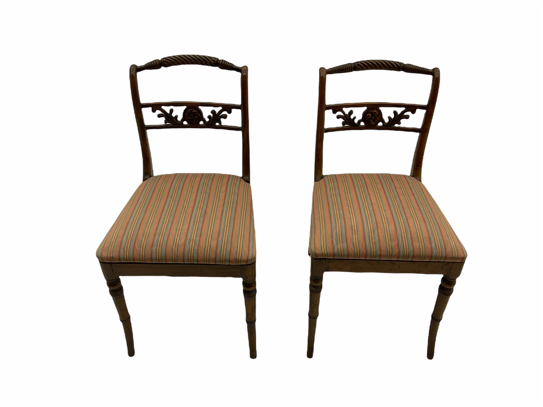 Pair of Regency rope twist back bedroom side chairs - Image 3 of 3