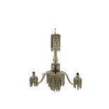 Mid 20th century Scandinavian glass chandelier