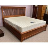 Hardwood 6' Superking bedstead with mattress