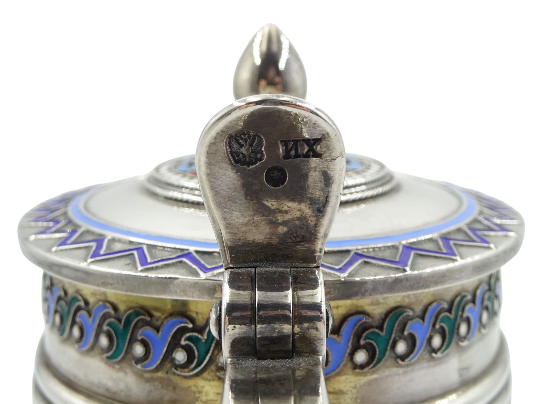 19th century Russian silver lidded jug - Image 3 of 4