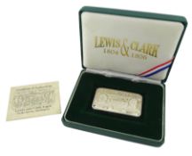 Fine silver (999) Lewis & Clark ingot issued by Northwest Territorial Mint