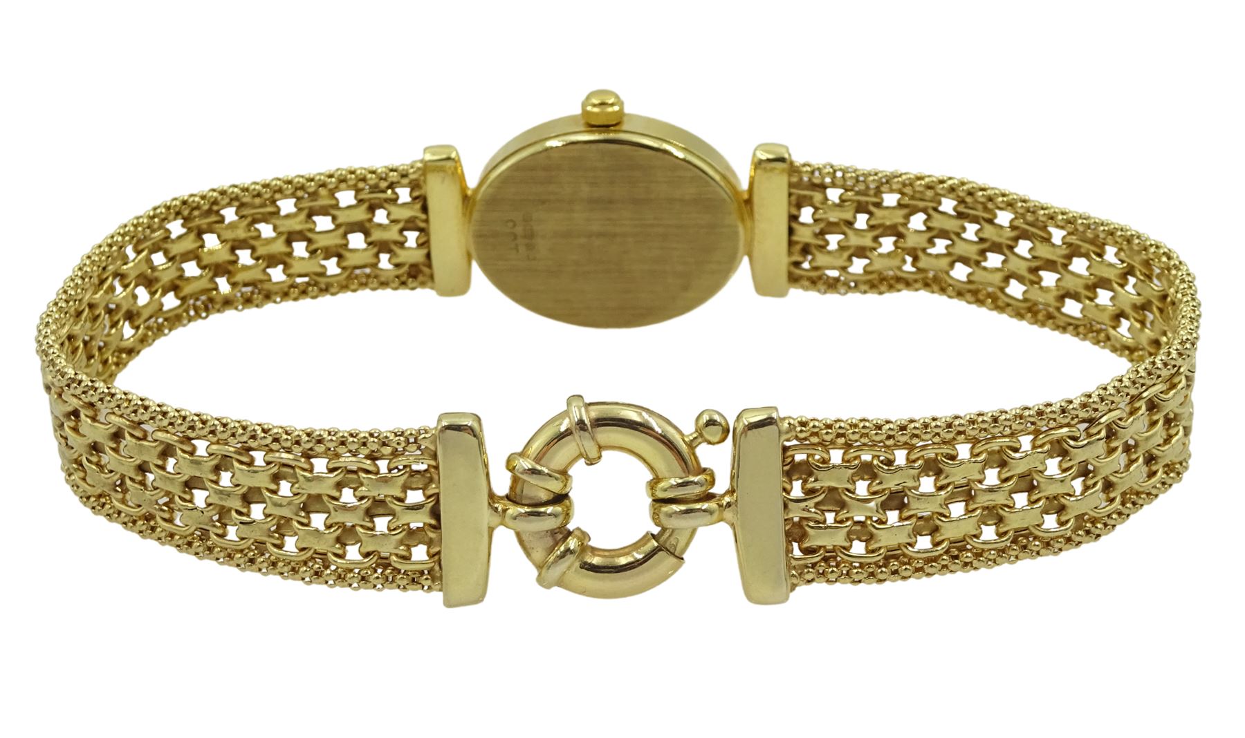 Accurist Diamond ladies 9ct gold quartz bracelet wristwatch - Image 2 of 2