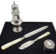 Victorian silver bladed bread knife