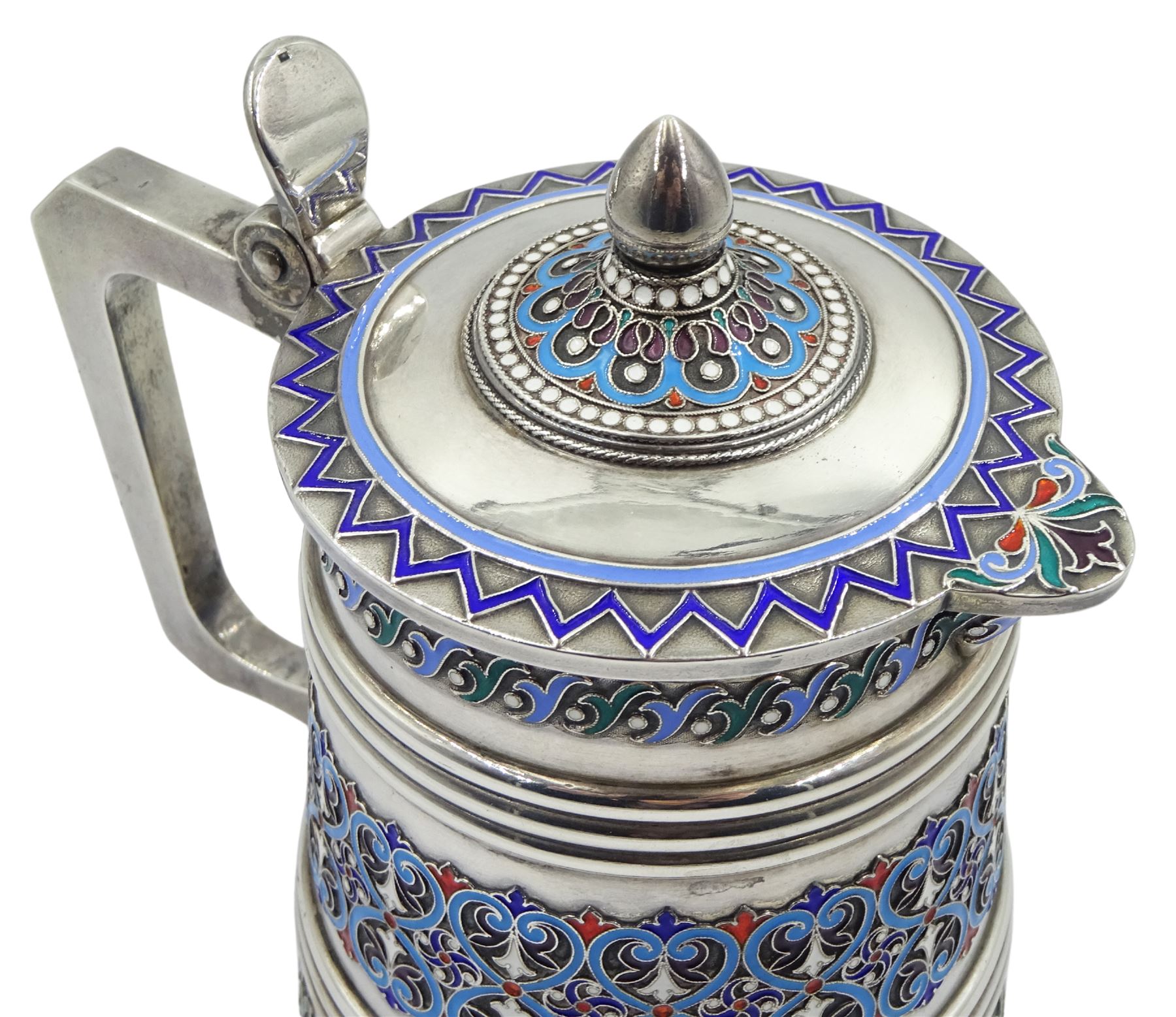 19th century Russian silver lidded jug - Image 2 of 4