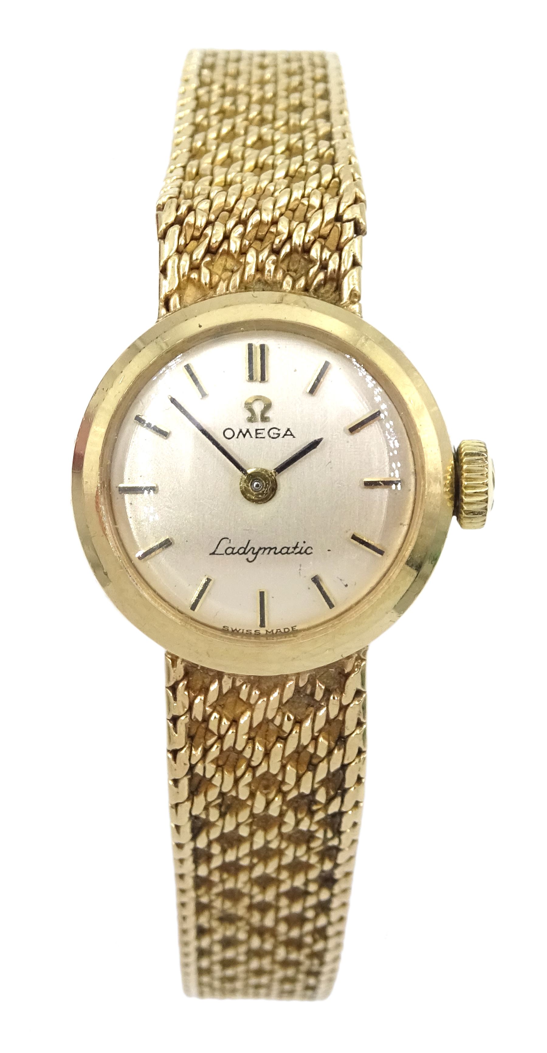 Omega Ladymatic 9ct gold bracelet wristwatch