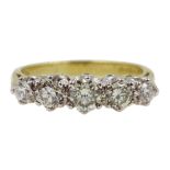 18ct gold five stone round brilliant cut diamond ring