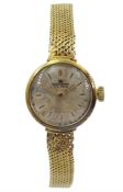 Bucherer 18ct gold ladies manual wind bracelet wristwatch