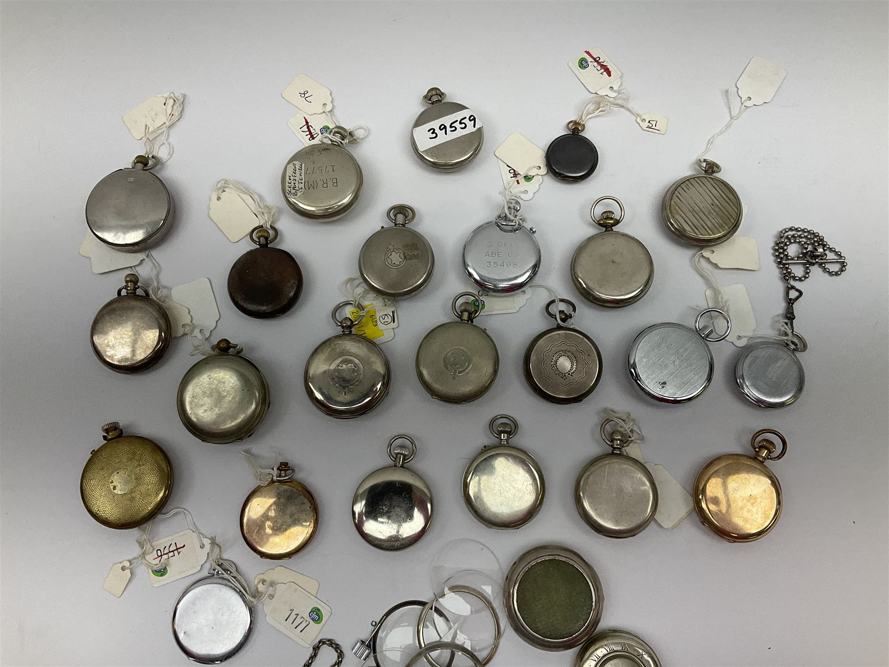 Collection of silver and metal pocket watches - Image 10 of 10