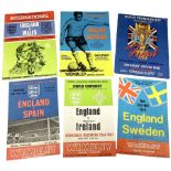 Football - 1966 World Cup Final programme; and five other 1960s programmes for England International