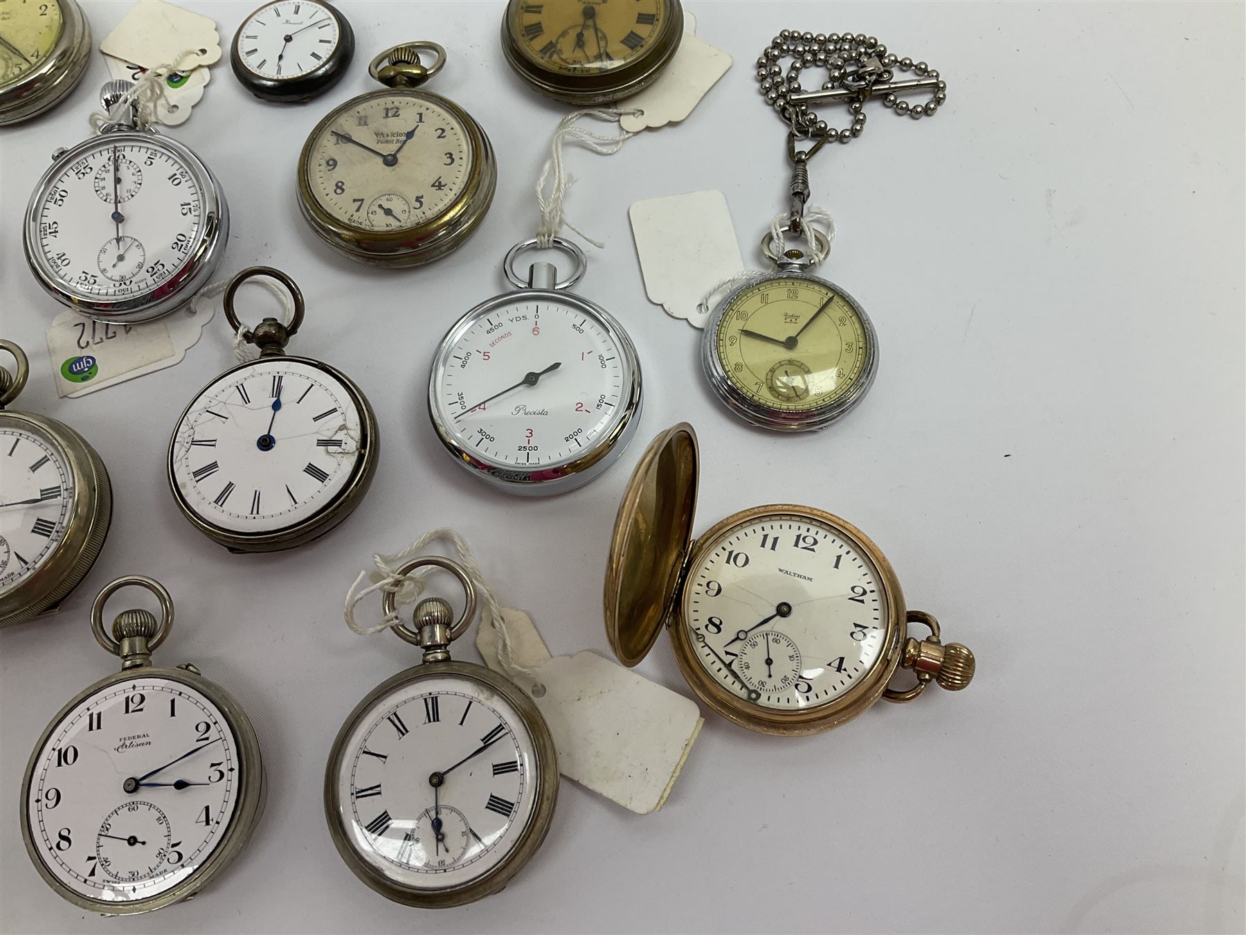 Collection of silver and metal pocket watches - Image 8 of 10