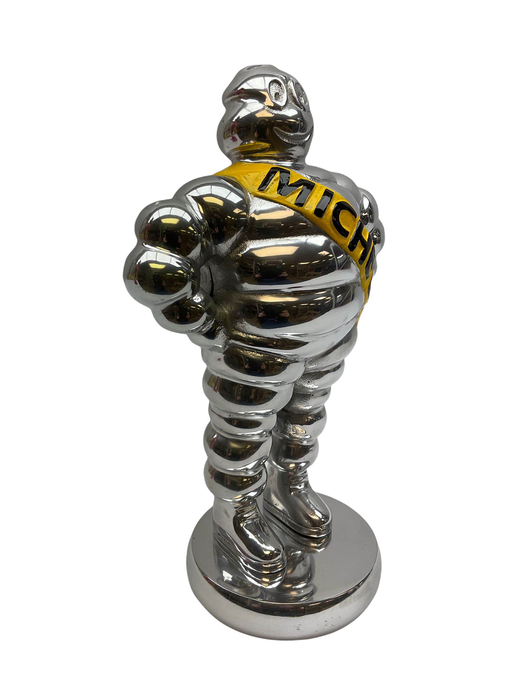 Polished aluminium Michelin man figure - Image 3 of 6