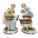 Pair of 19th century Continental porcelain figures