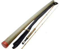 Hardy 'Continental Special Palakona' 8' 4" two-piece split cane fly fishing rod; in Hardy bag and ha