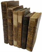 Six 18th/19th century leather bound books including The Poetical Works of Shakspeare. Cooke's Editio