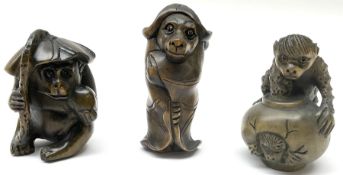 Three netsuke