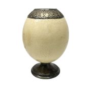 Early 20th Century silver mounted ostrich egg by Henry Cook