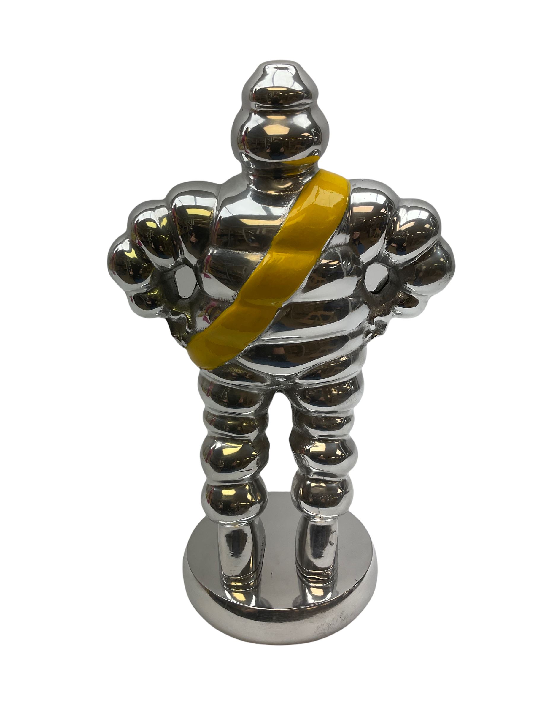 Polished aluminium Michelin man figure - Image 4 of 6