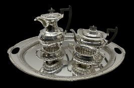 Early 20th century Walker & Hall silver plated five piece tea set