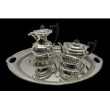 Early 20th century Walker & Hall silver plated five piece tea set