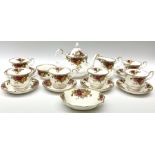 Royal Albert Old Country Roses pattern tea wares