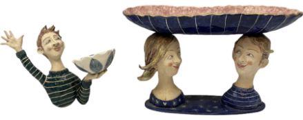 Ceramic 'girl and boy dish'