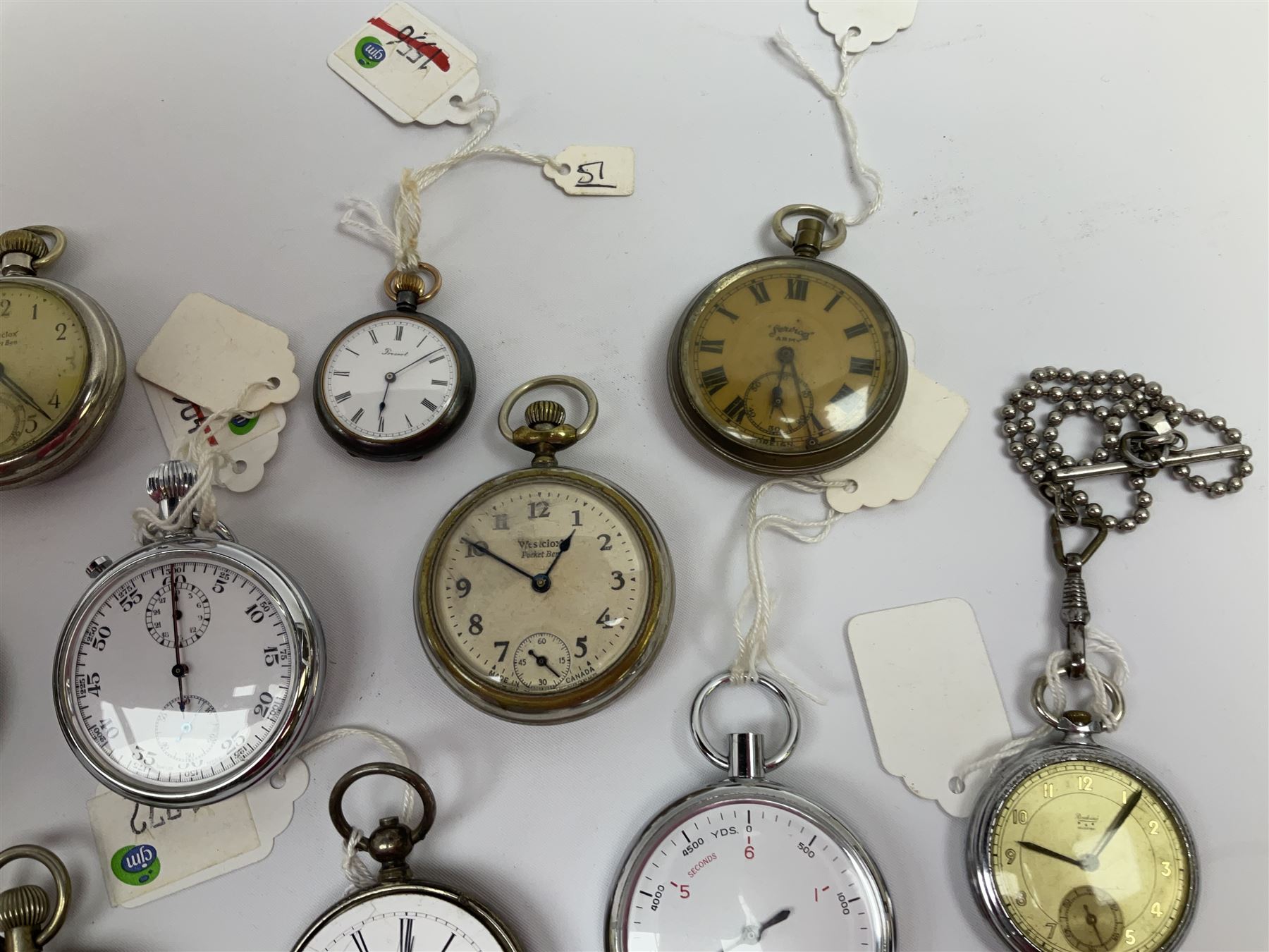 Collection of silver and metal pocket watches - Image 9 of 10