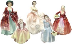 Five Royal Doulton figures